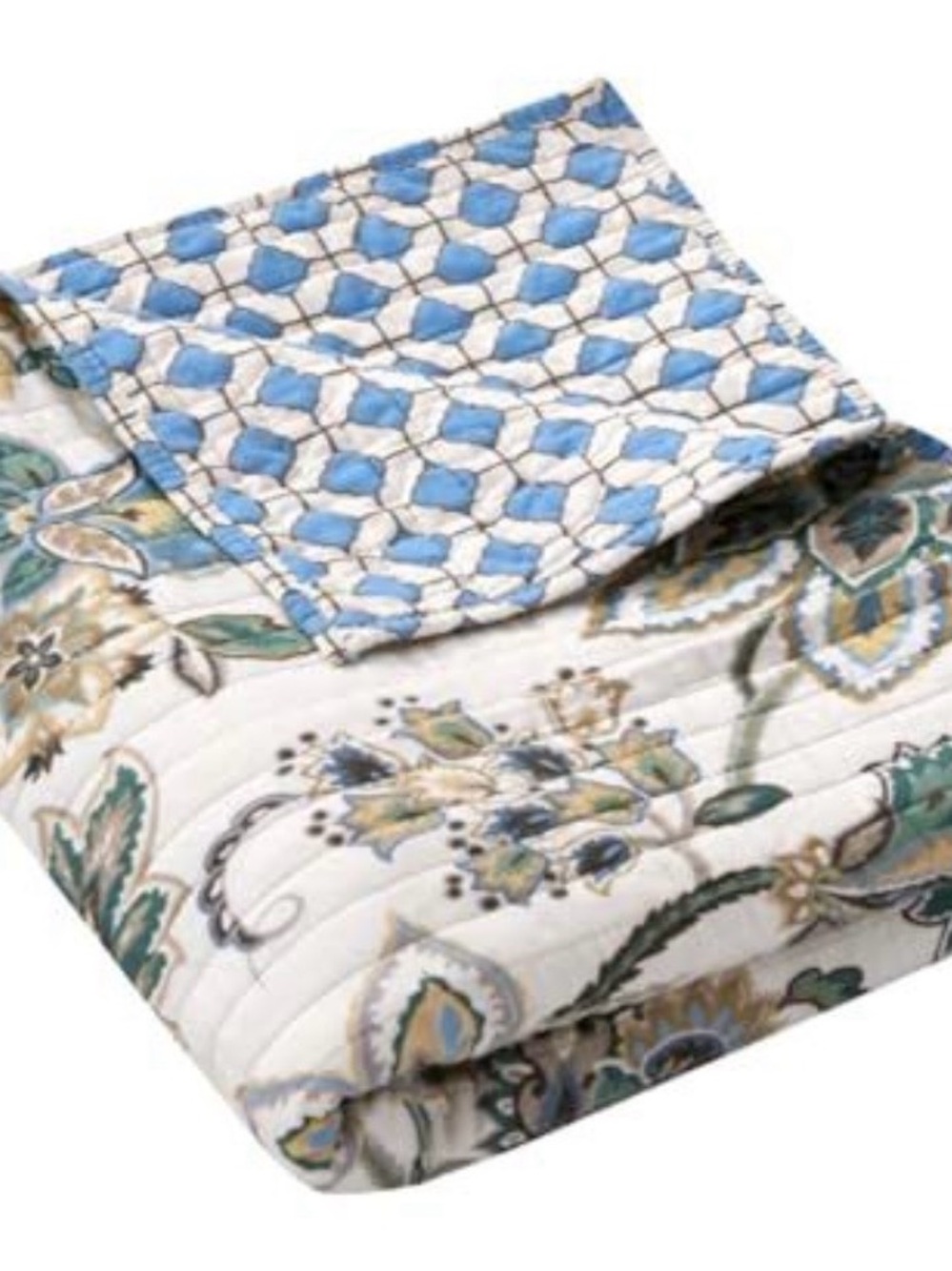 Palladium Grey Quilted Throw, Cotton, Gray